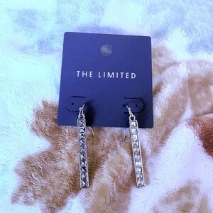 The Limited Gold long earrings with rhinestones NWT $10